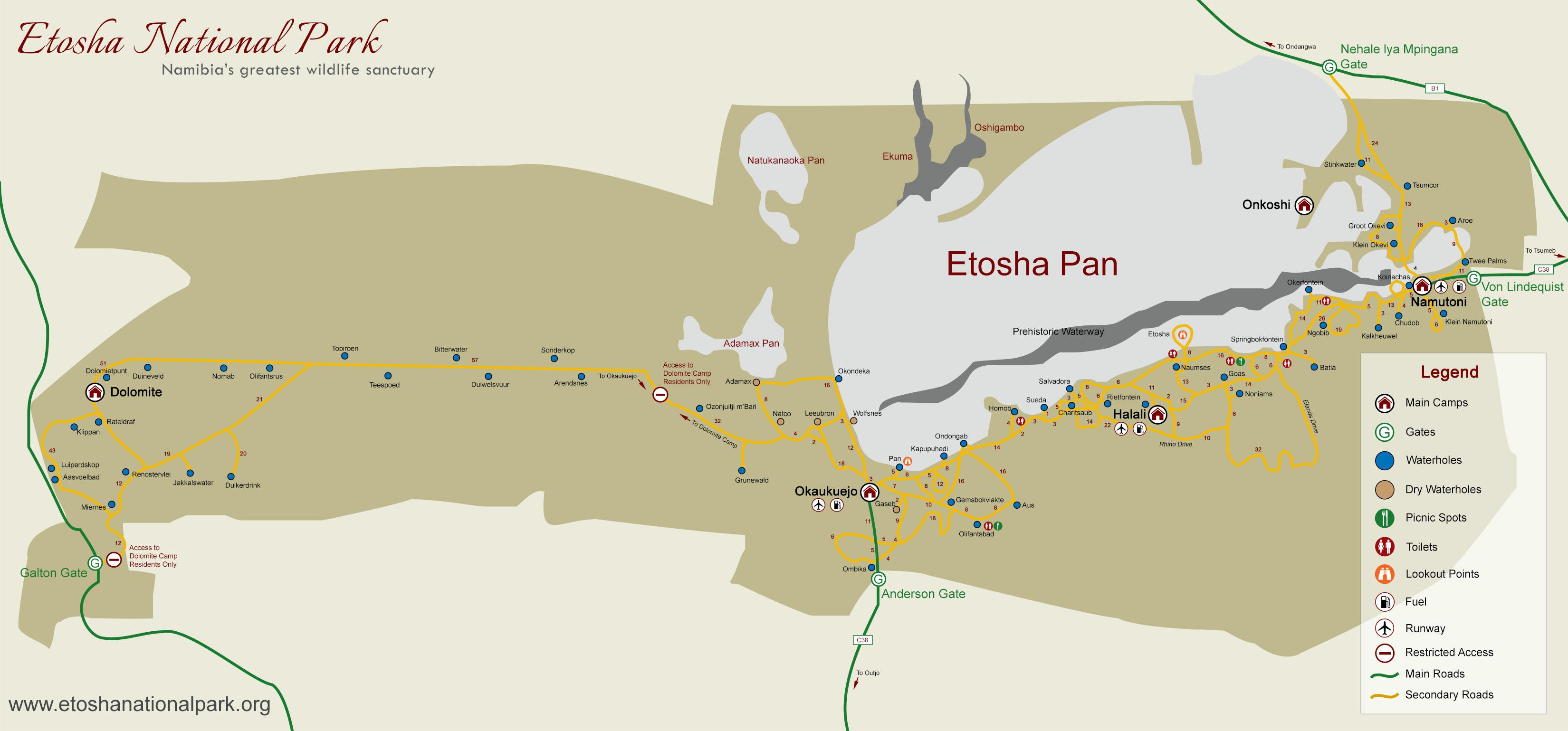 Carte d'Etosha