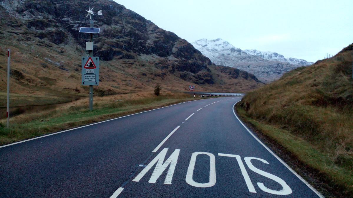 Slow down! Dans les Highlands écossais...