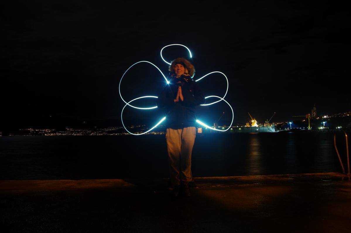 Premier essai de light painting : aussi moche qu'amusant!