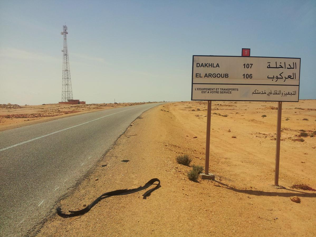 En route vers Dakhla, au Sud du Sahara Occidental