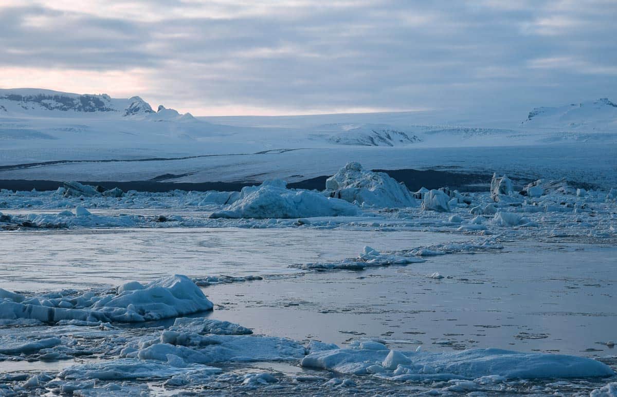 Jökulsárlón camping en islande